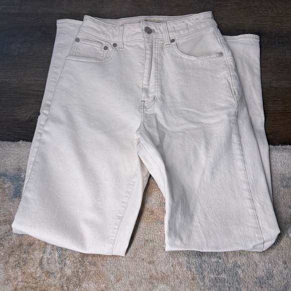 Madewell Curvy 90s Straight White Jeans | Size 24 | Classic Fit - Picture 1 of 2